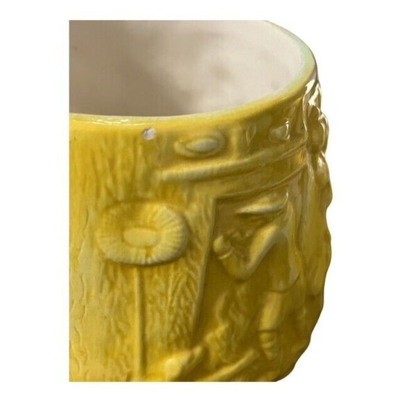 Vintage Ceramic Canister by Sande – Bas-Relief Colonial Tavern Scene with Horseb - Picture 13 of 16